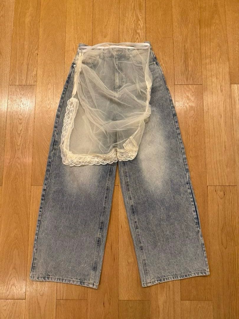 パンツ PRANK PROJECT Tulle Skirt Layered Denim