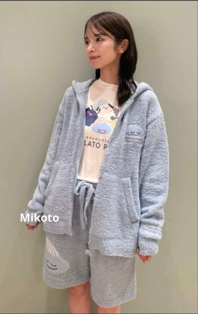 【新品、未開封】ジェラートピケ♡ドラクエスライムパーカ&ハーフパンツセット