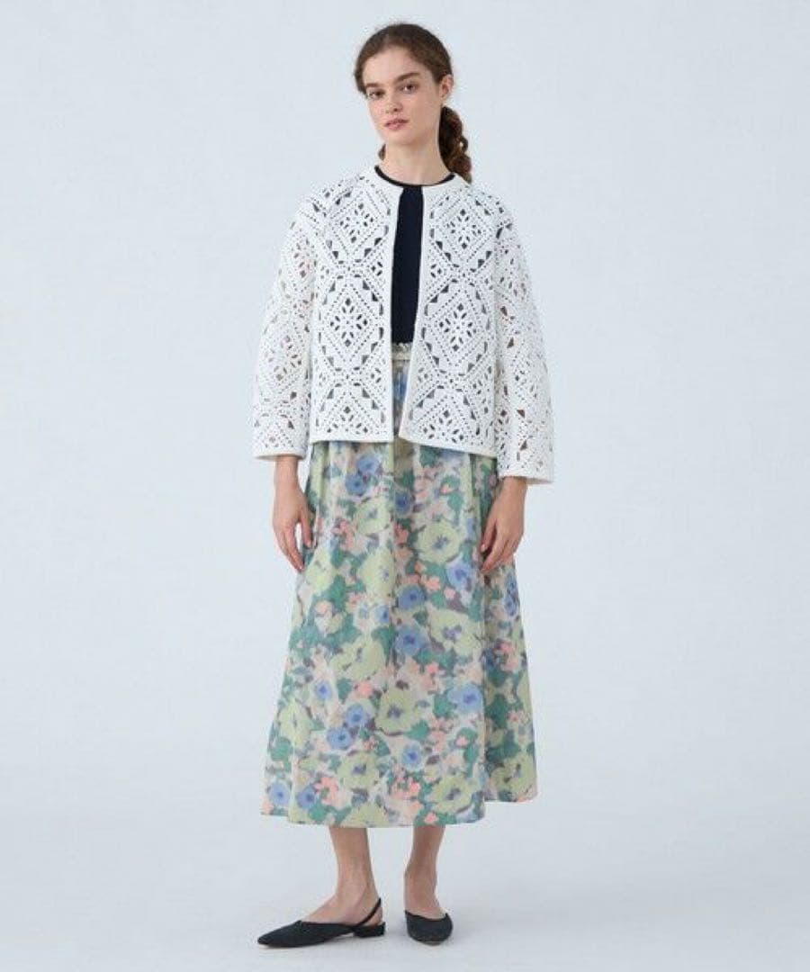 Ballsey ダイヤモチーフエンブロイダリー クルーネックジャケット