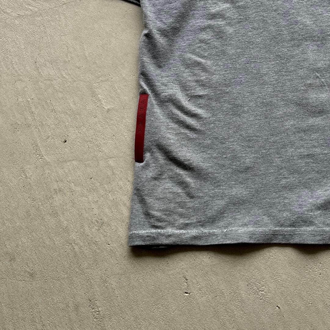 00s prada sport grey center line tee グレー