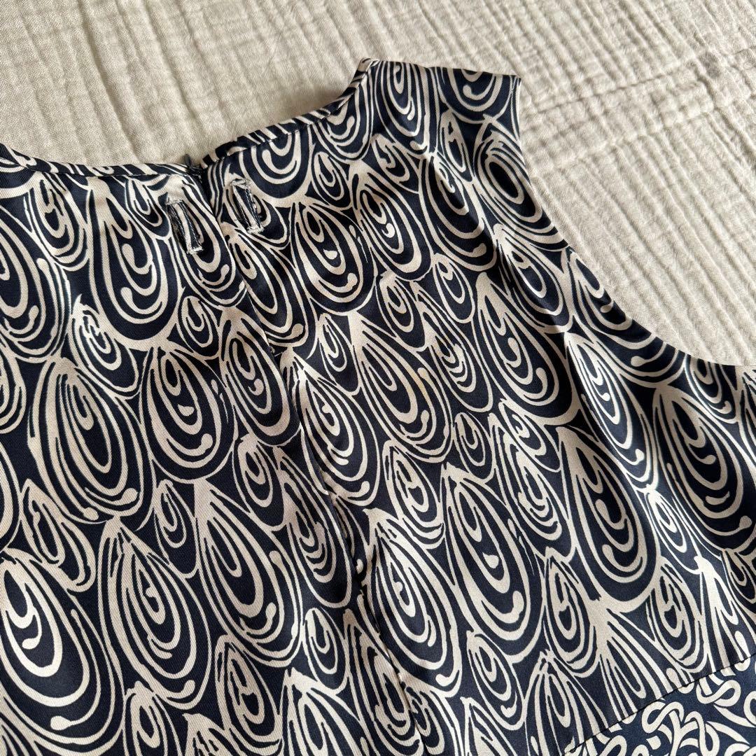S Max Mara シルク100%ワンピース ノースリーブ ドレス 上品
