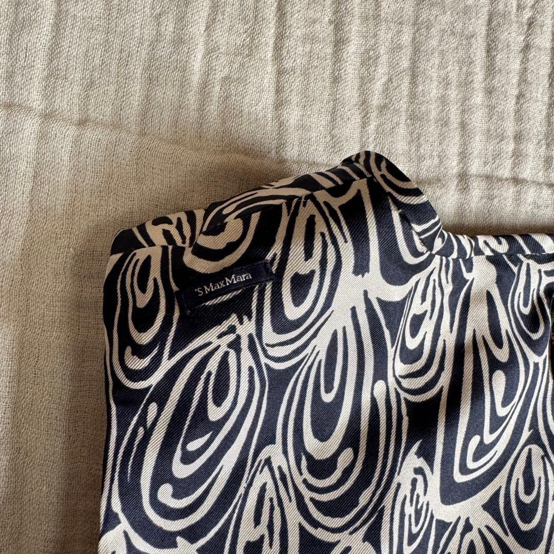S Max Mara シルク100%ワンピース ノースリーブ ドレス 上品