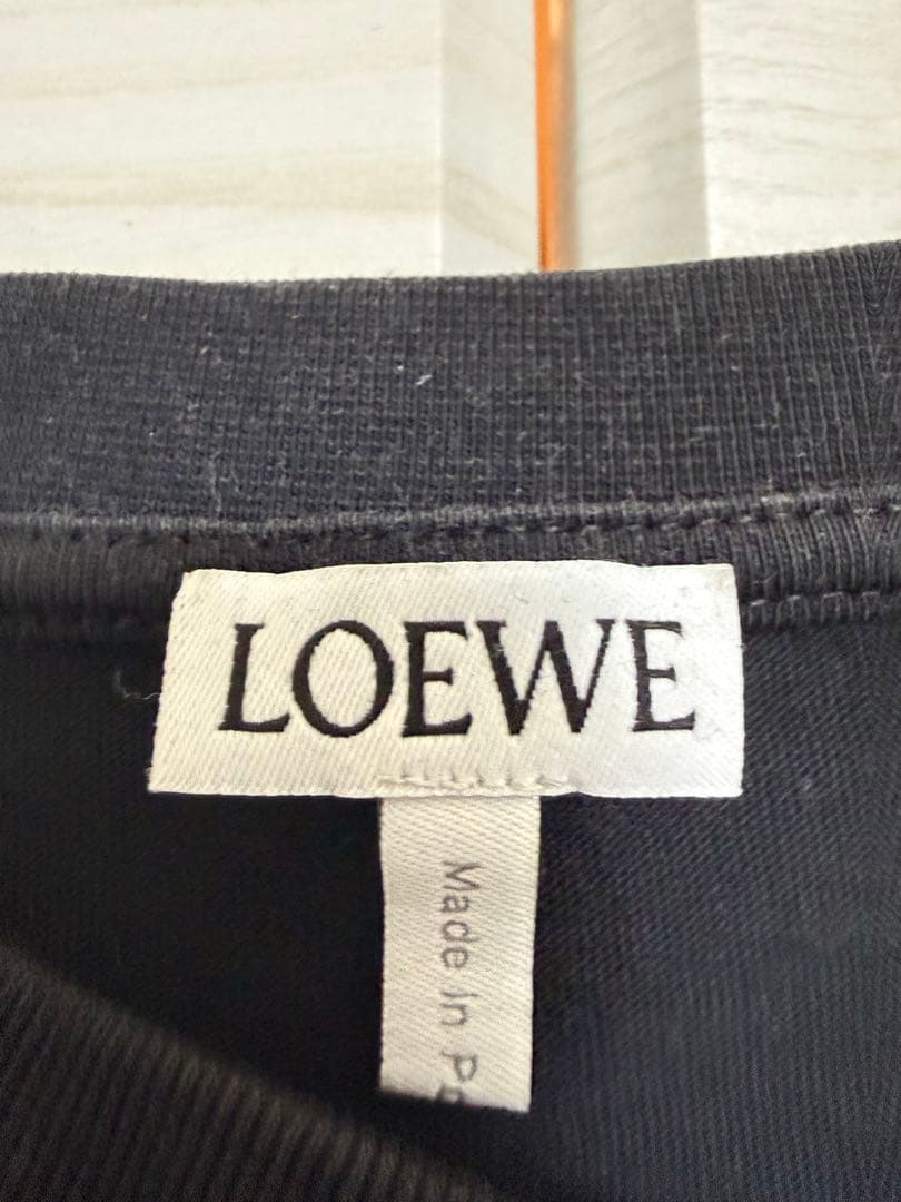 LOEWE 黒 Tシャツ ロゴ刺繍