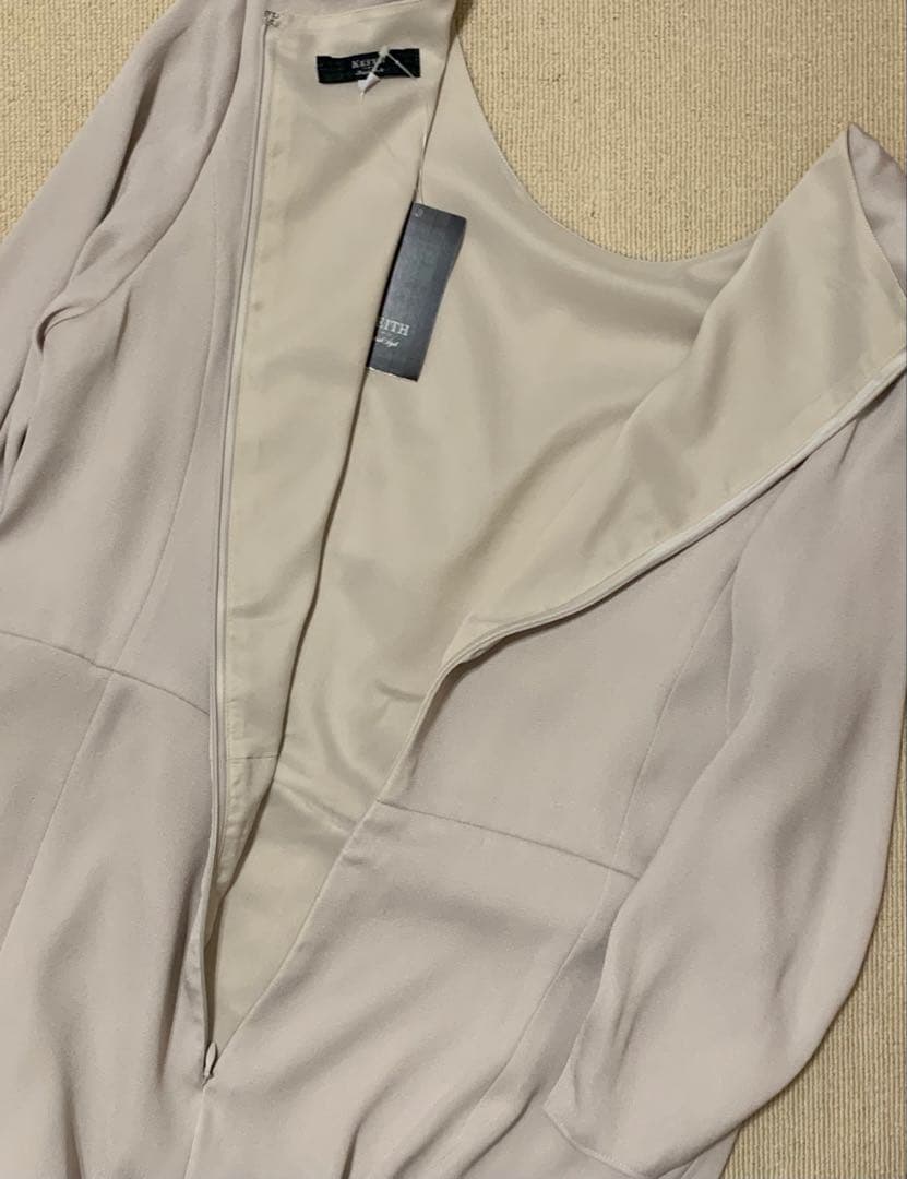 新品　KEITH キース　七分袖　フレアワンピース　42 卒業入学　オケージョン