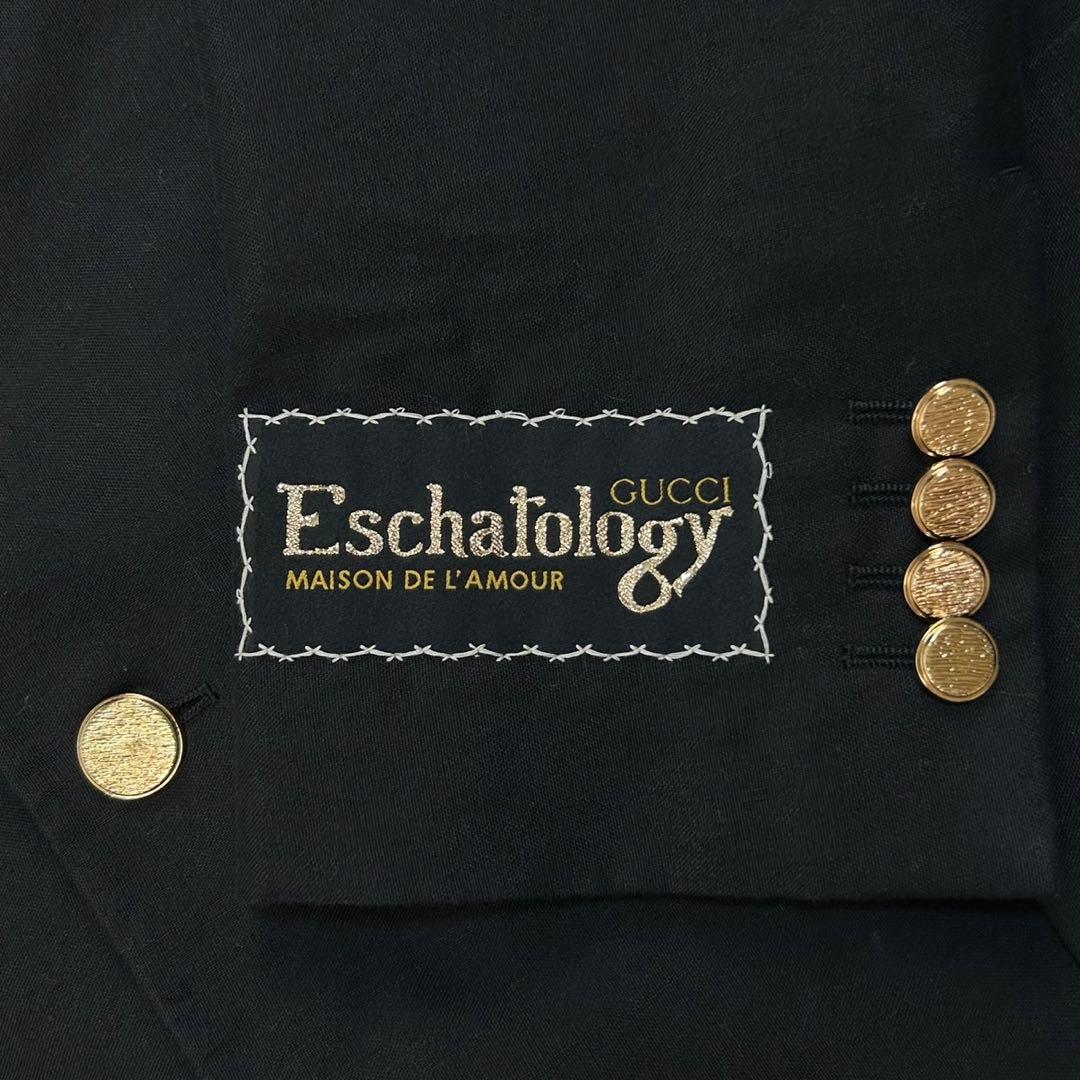 6009【付属品】グッチ‪☆金ボタンテーラードジャケット Eschatology