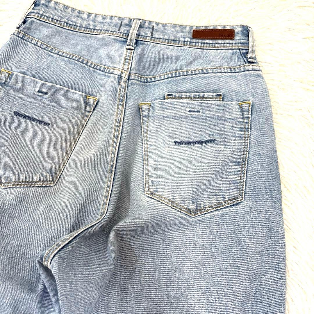 美品 YANUK ヤヌーク LOUISE ルイーズ ストレートデニム 24