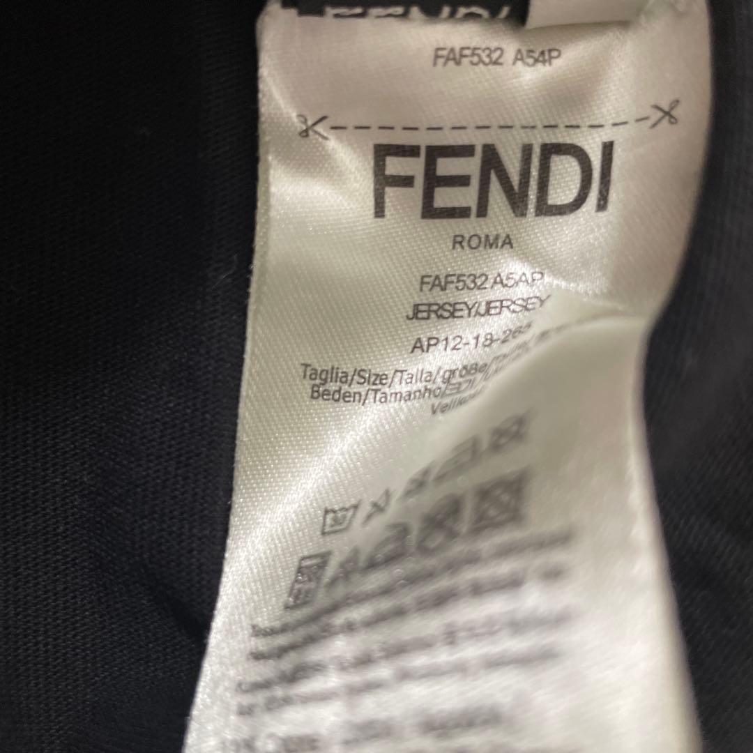 FENDI ブラック イエロー Tシャツ