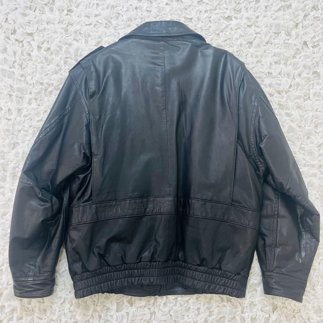 80s90sビンテージvintage羊革G1ラムレザージャケットma1ライダース
