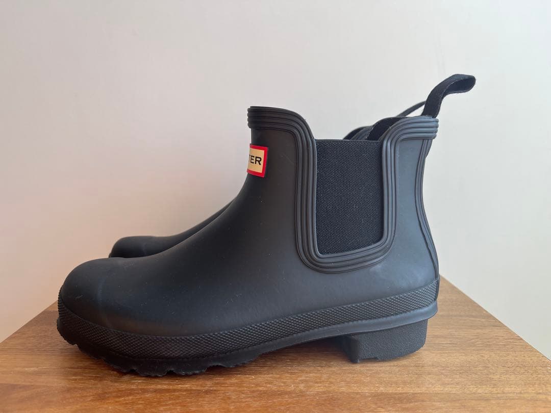 【美品】HUNTER　サイドゴア　チェルシーブーツ　レインブーツ　防水　雨靴　雪