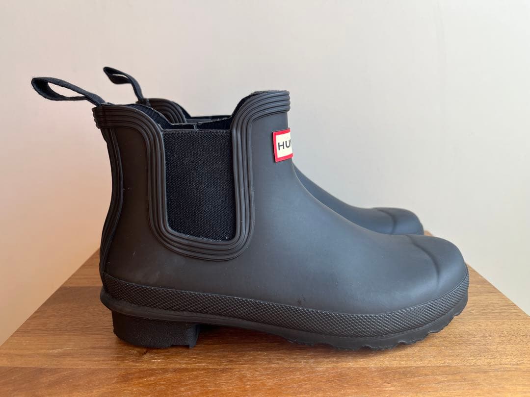 【美品】HUNTER　サイドゴア　チェルシーブーツ　レインブーツ　防水　雨靴　雪