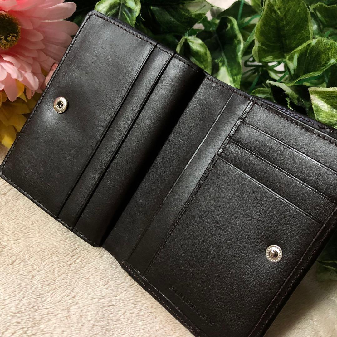 しーりー　未使用♡ バーバリー　がま口　二つ折り財布　ノバチェック