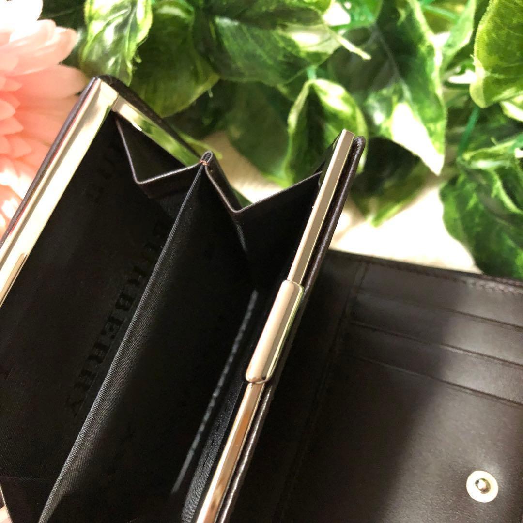 しーりー　未使用♡ バーバリー　がま口　二つ折り財布　ノバチェック