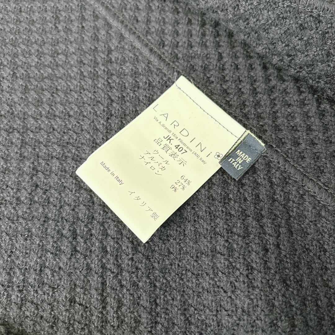 【美品】ラルディーニ　アンコン　テーラードジャケット　ニット生地　ネイビー