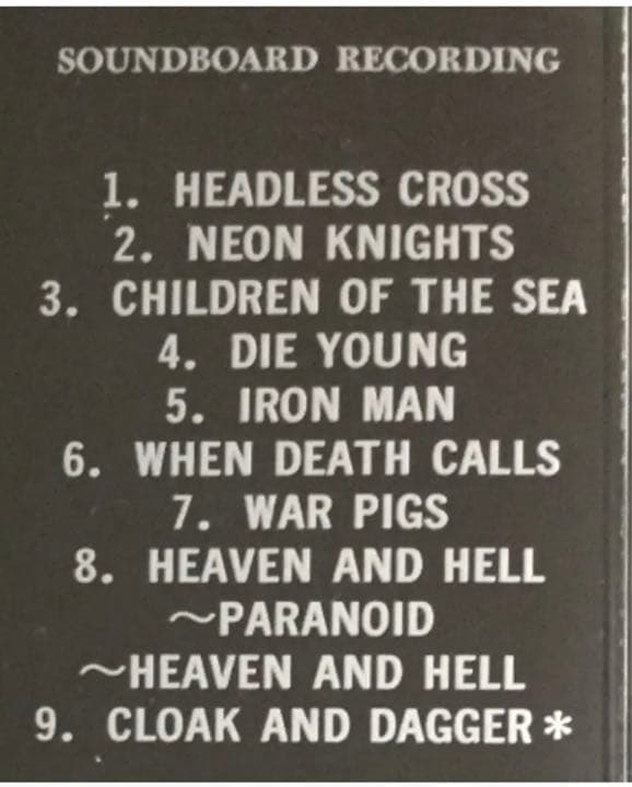 洋楽 BLACK SABBATH/ DEATH CALLED '89/  UK