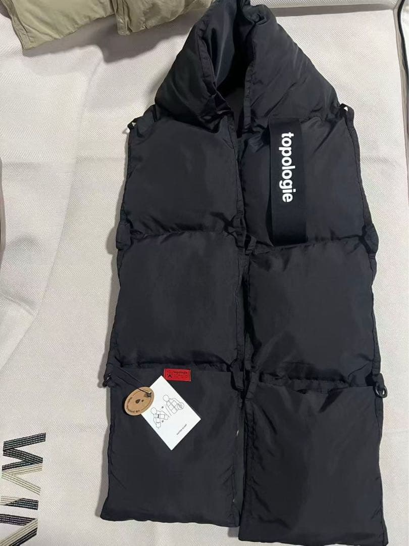 topologie ブラック　ダウンマフラー　Puffer Scarf