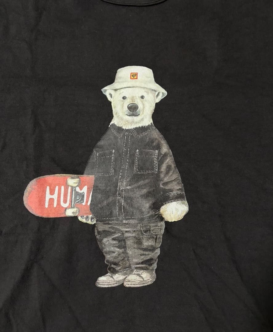 美品★HUMAN MADEヒューマンメイド熊ベアースケボーTシャツ3XL黒