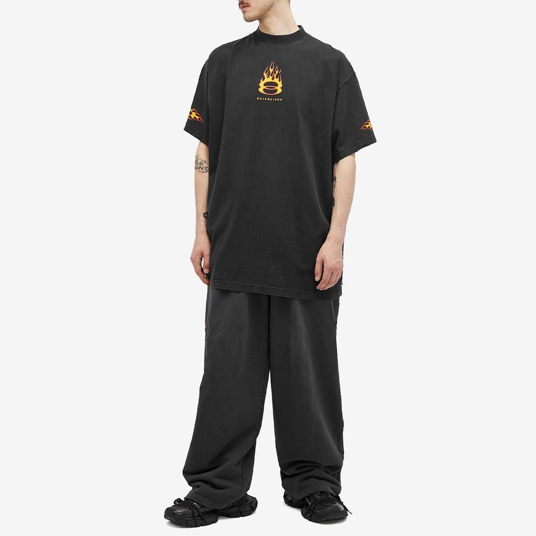 定価13万 balenciaga フレイムロゴ オーバーサイズフィット