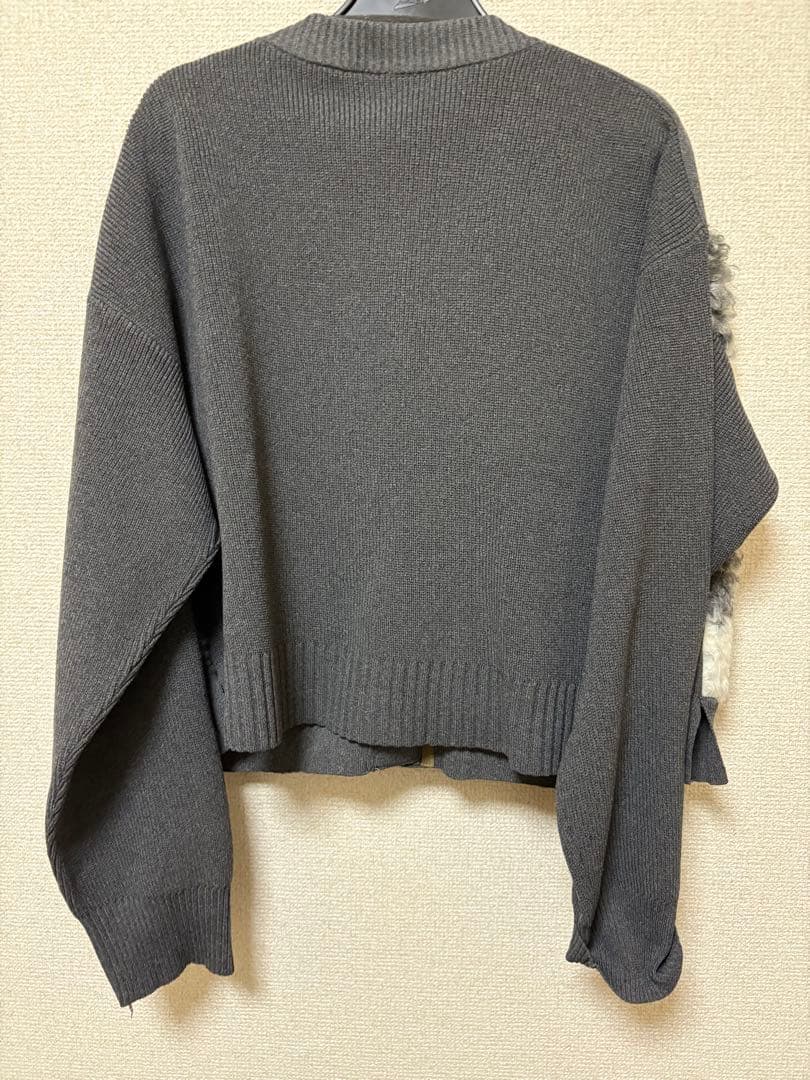 新品　Eimee Law ファードッキンググロテープニットカーデ