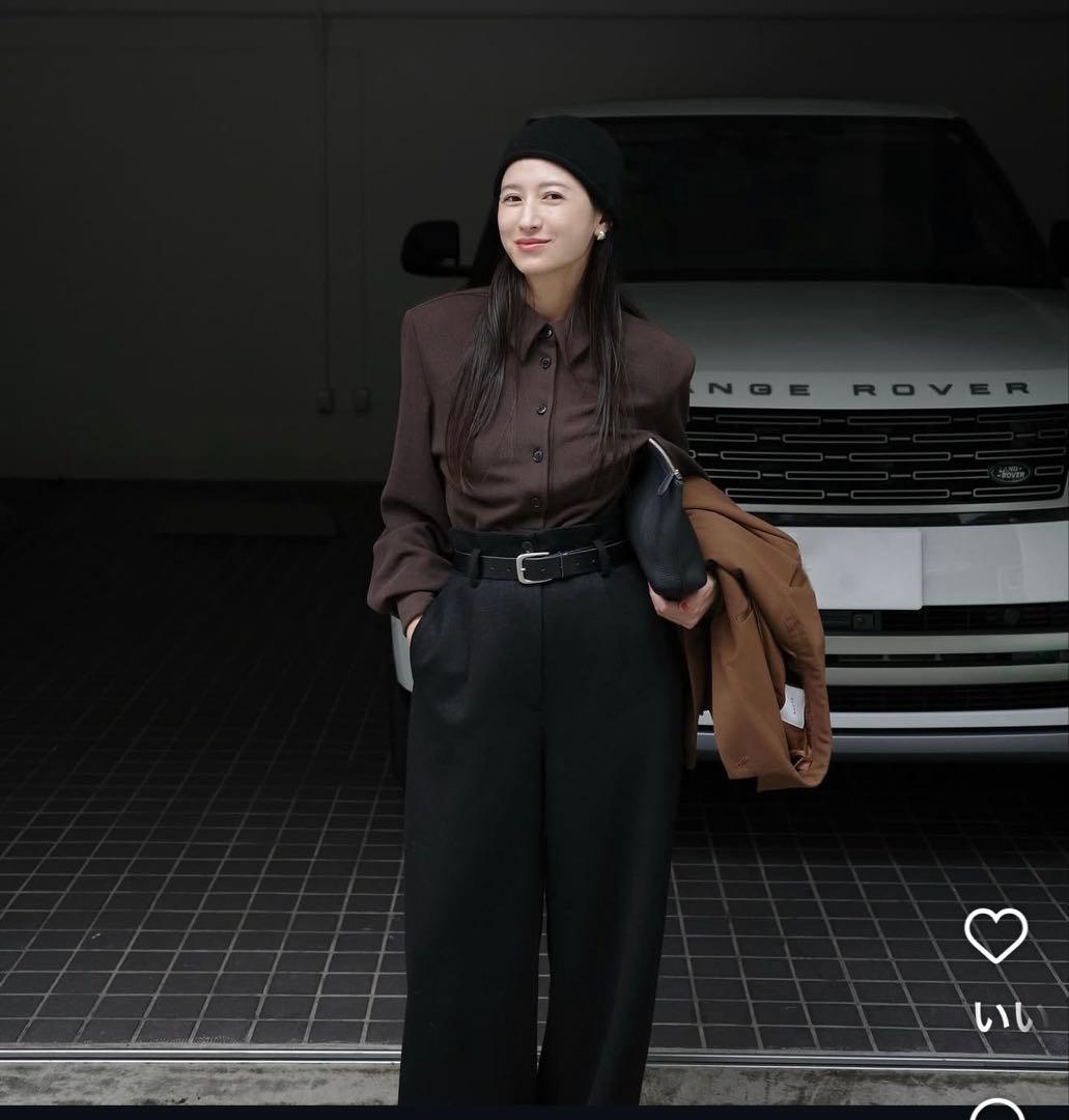 CLANE クラネ POWER SHOULDER POLO TOPS