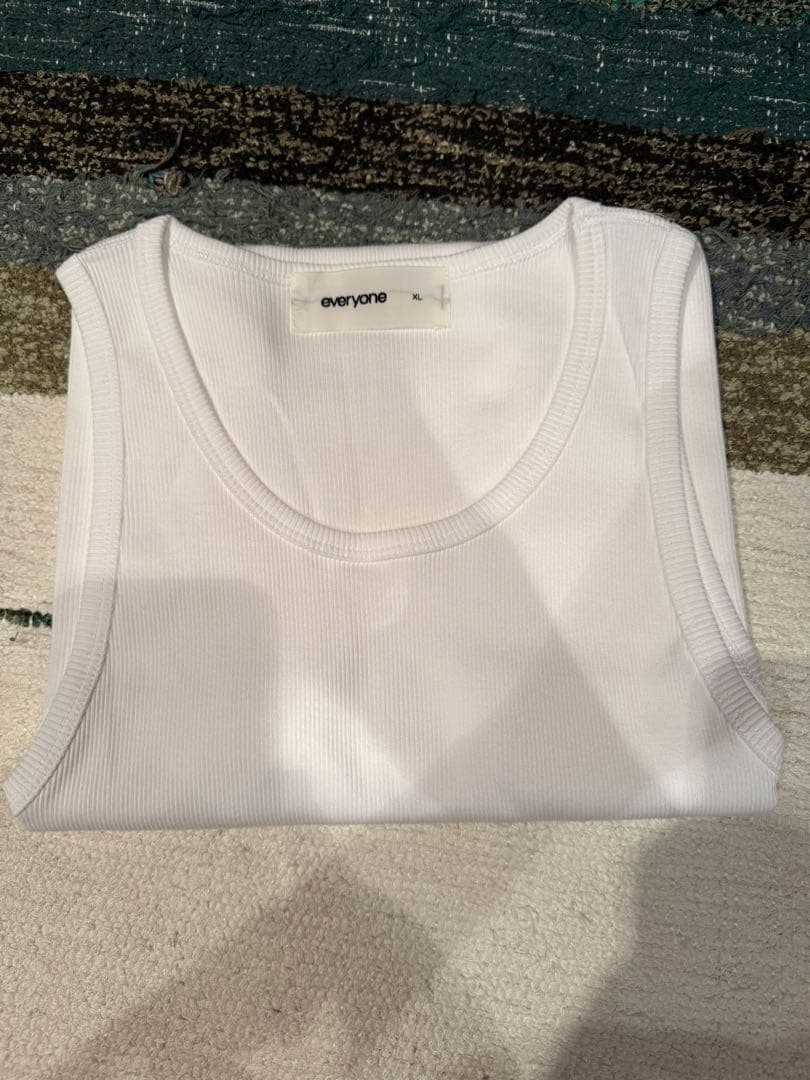 everyone rib tank top (WHITE) XL 1枚