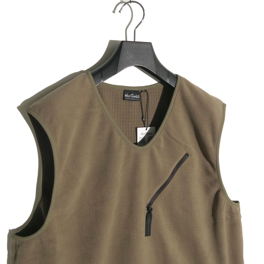 WILD THINGS GRID FLEECE PULLOVER VEST Lモ