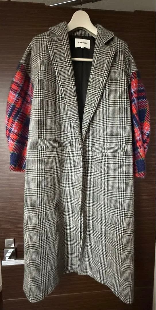 ENFOLD チェック柄 ロングコート 36
