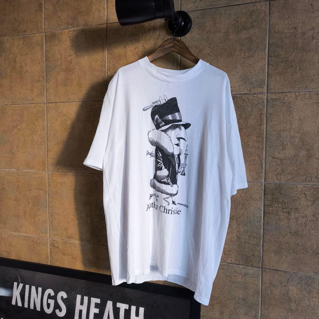 90s USA製　Agatha Christie　作家　Tシャツ L　偉人