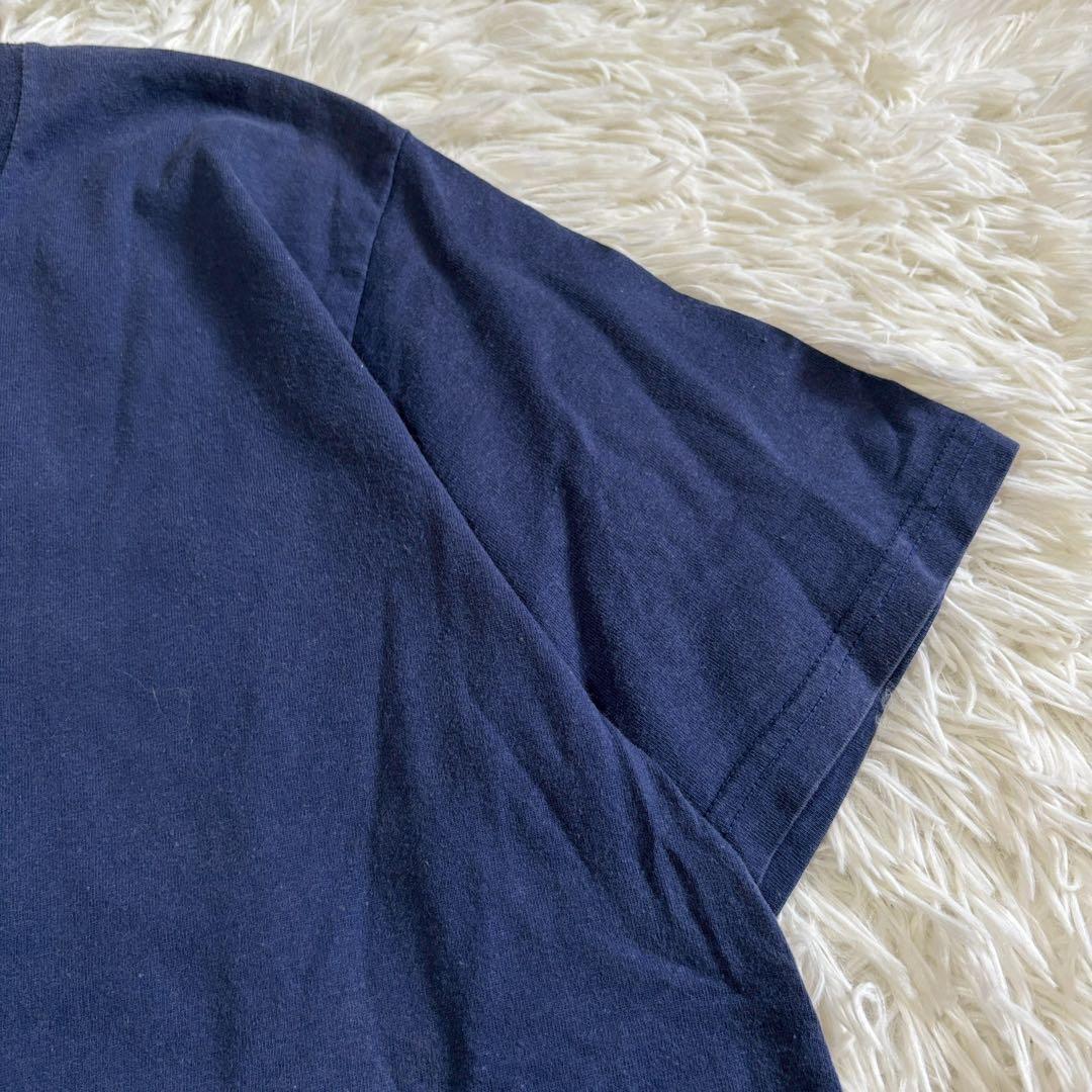 ナイキ Tシャツ ネイビー ロゴプリントデザイン コットン素材 半袖 B019