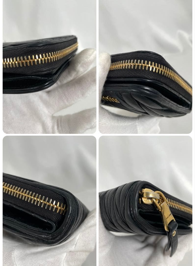 人気 MIU MIU ミュウミュウ 二つ折り財布 マテラッセ レザー