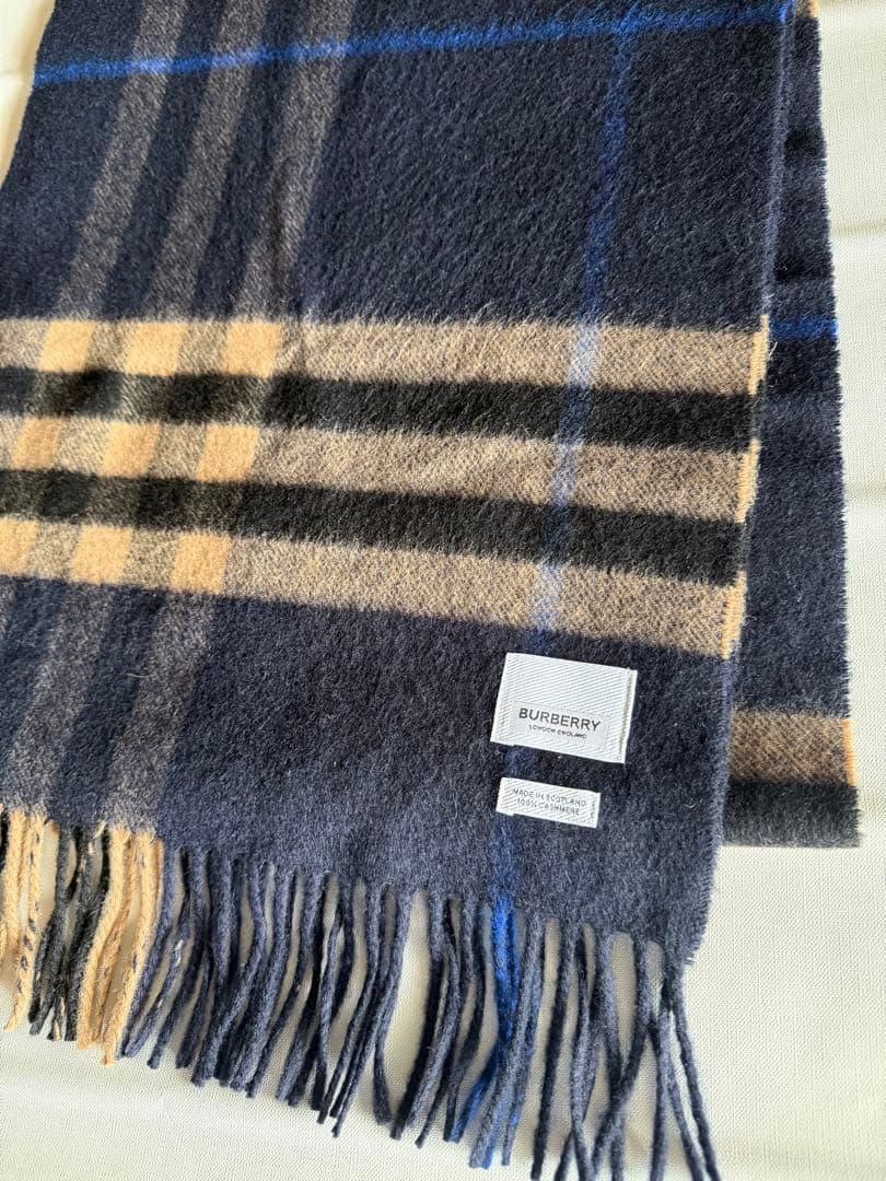 【美品】BURBERRY バーバリー　ジャイアントチェック カシミヤマフラー