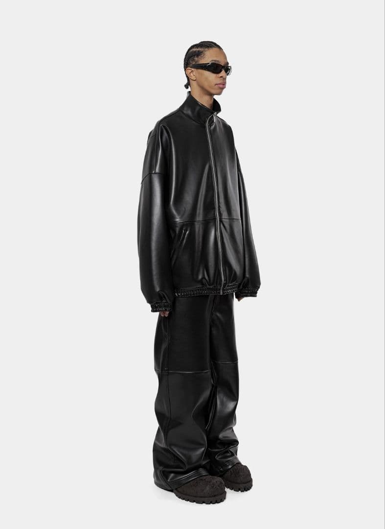ジャケット・アウター ARNODEFRANCE LEATHER TRACKJACKET