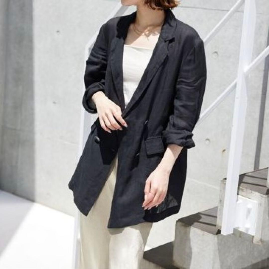 mugi SLOBE IENA ラミージョーゼット ジャケット リネン 麻