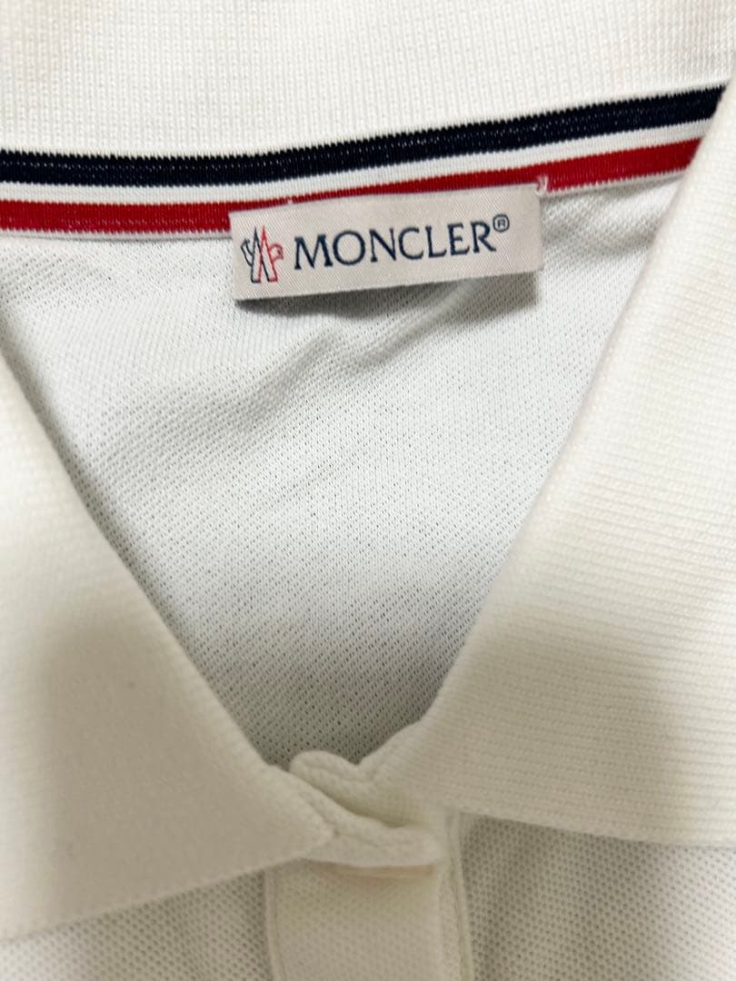 美品　MONCLER モンクレール　ポロシャツ xs 白　ホワイト