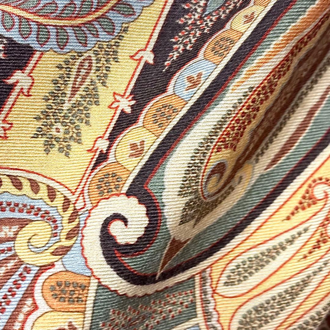 ETRO エトロ ストール ペイズリー柄 イタリア製 ブラウン 茶 黄色