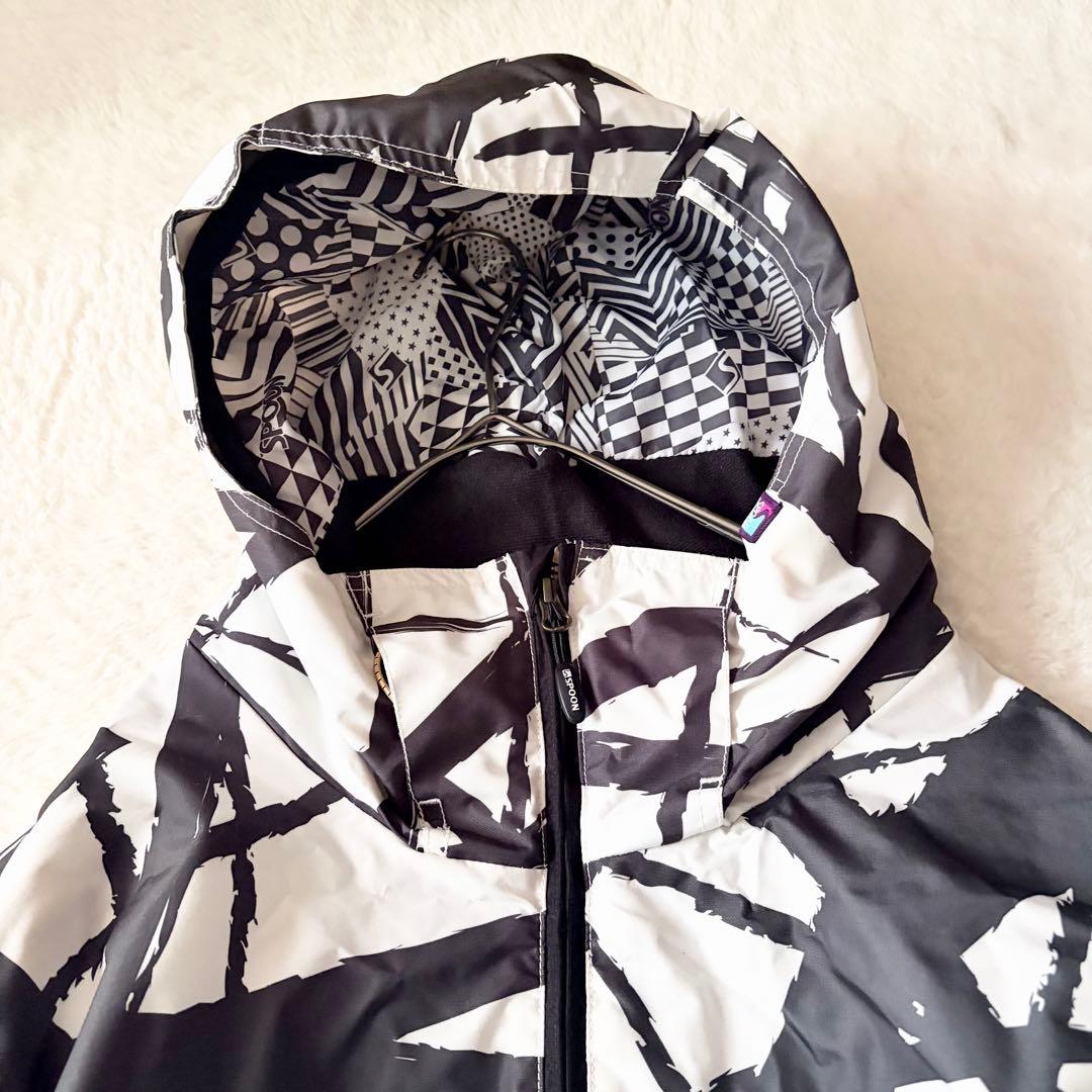 6157 【美品】 スプーン スノボウェア 上下セット ジャケット パンツ 総柄