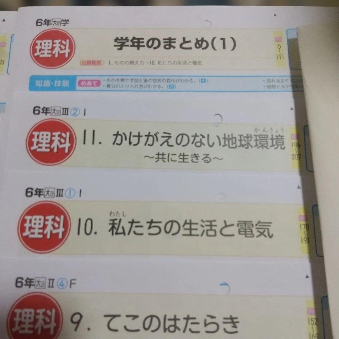 【最新】カラーテスト 小学6年理科 大日本図書