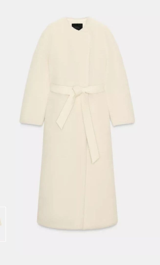 【新品タグ付き】ZARA ZWコレクションフェイクファーコートM