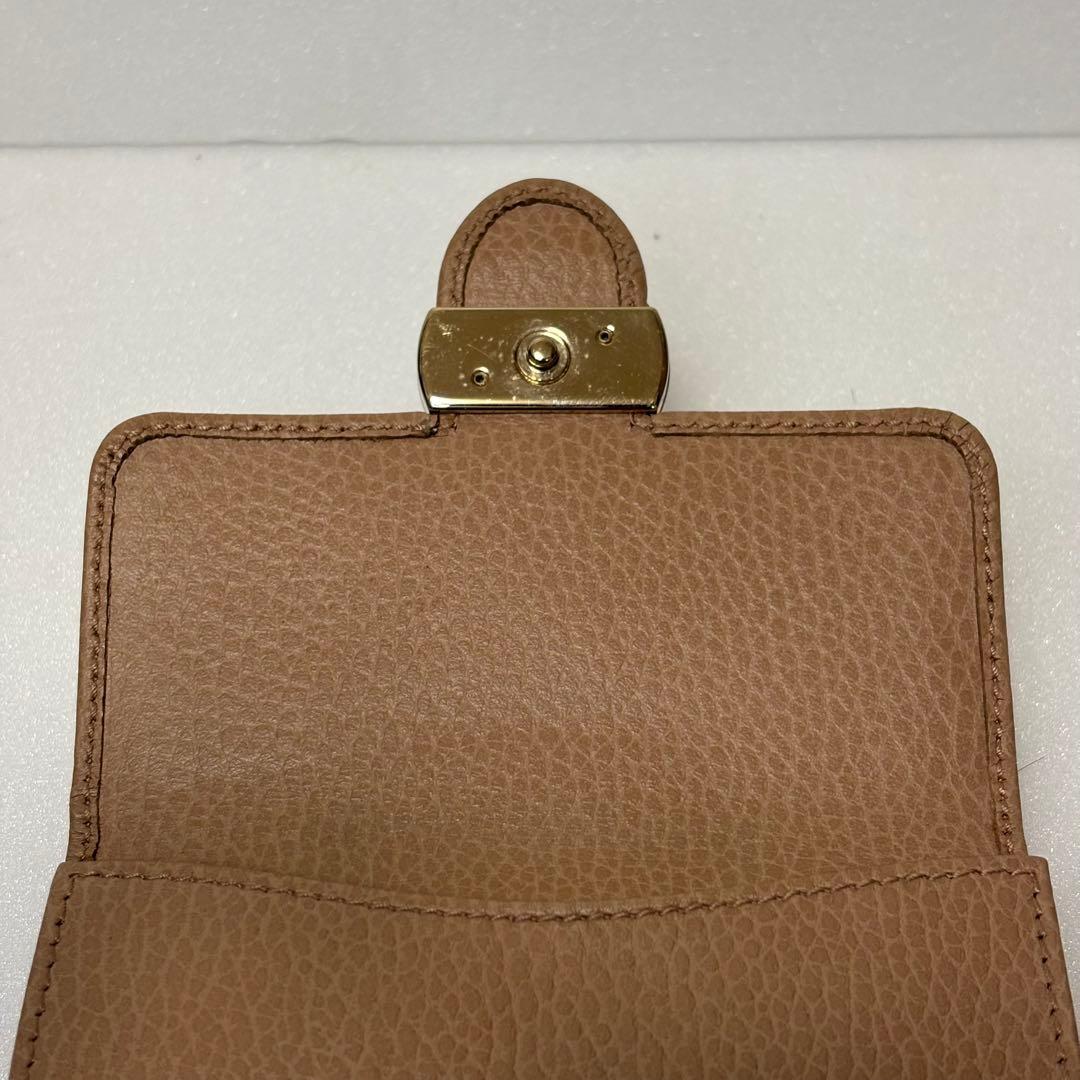 ✨極美品✨グッチ　二つ折り　インターロッキング　ゴールド金具　レザー　ベージュ