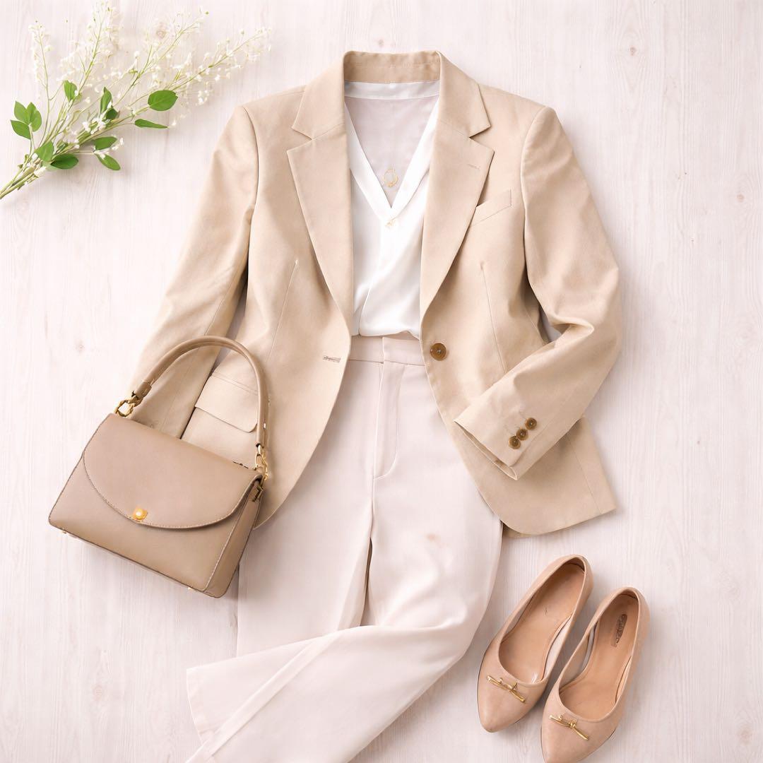 Theory luxe ベージュテーラードジャケット 38