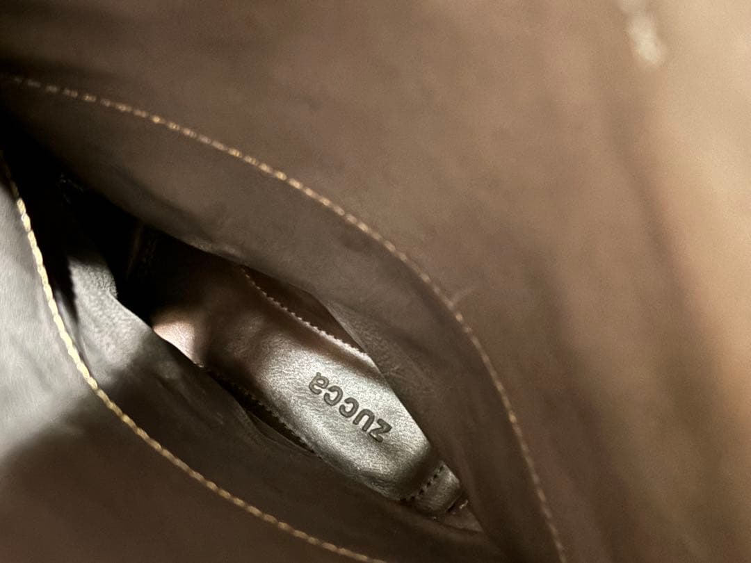 訳ありzucca ズッカ パンツブーツ レザーブーツ ブラウン　M