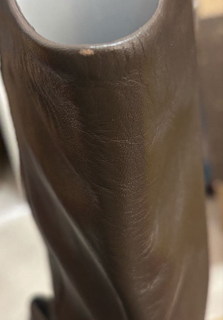訳ありzucca ズッカ パンツブーツ レザーブーツ ブラウン　M