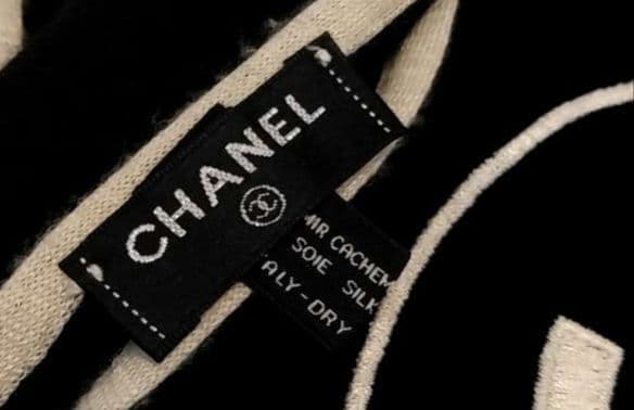 CHANEL ブラック ストール・ショール