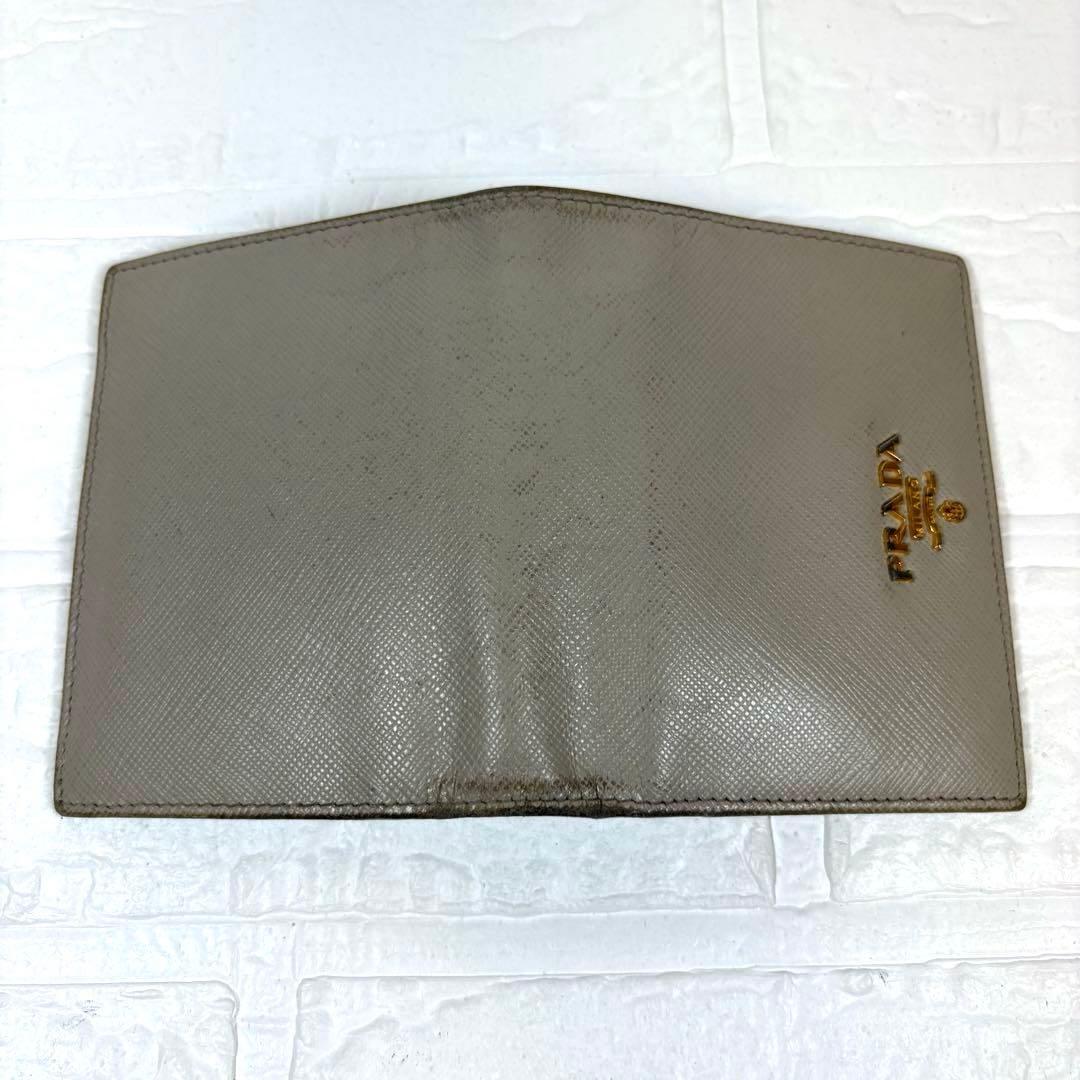 プラダ PRADA サフィアーノレザー 二つ折り財布 ベージュ