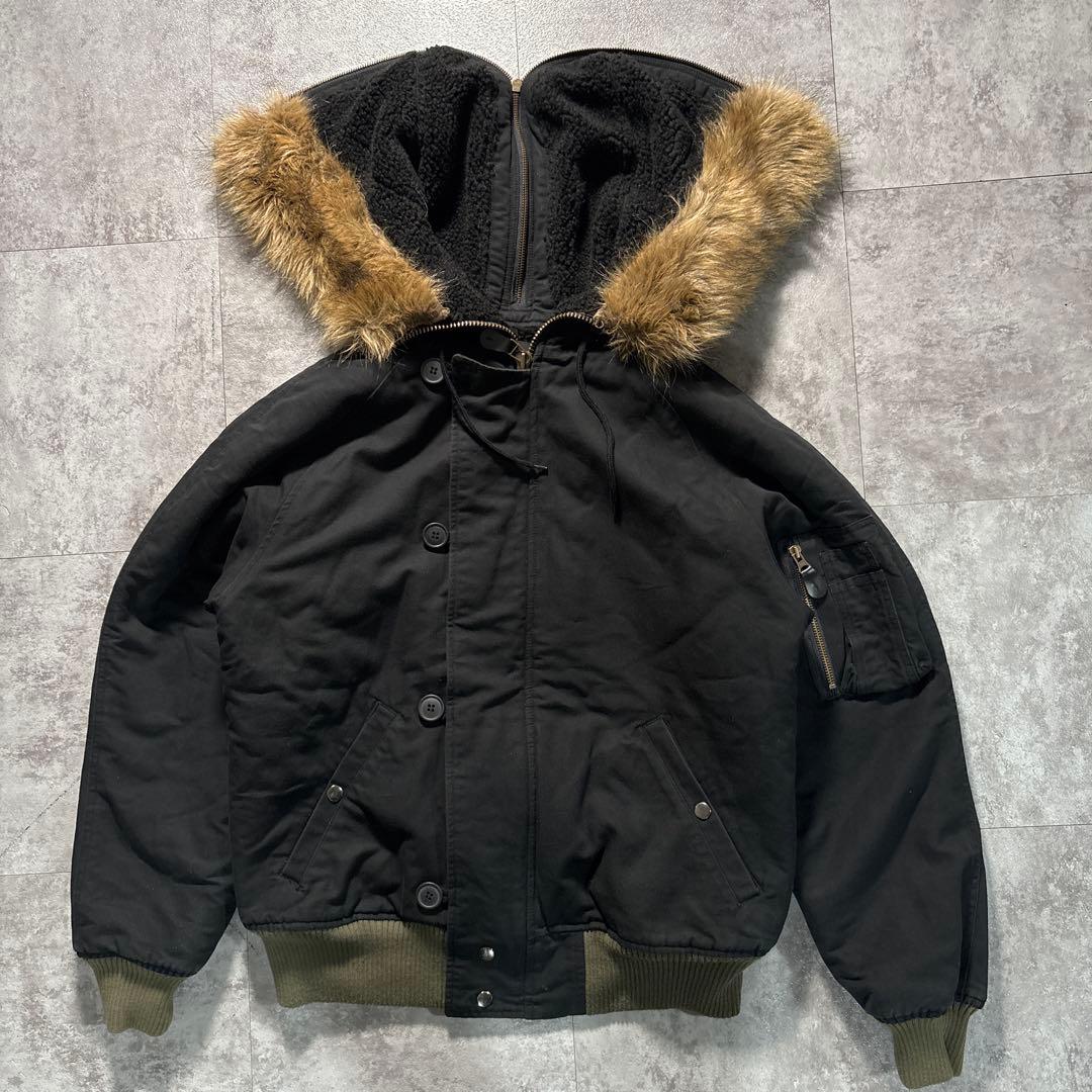 00s avirex n2-b flight jacket Black 短丈　黒