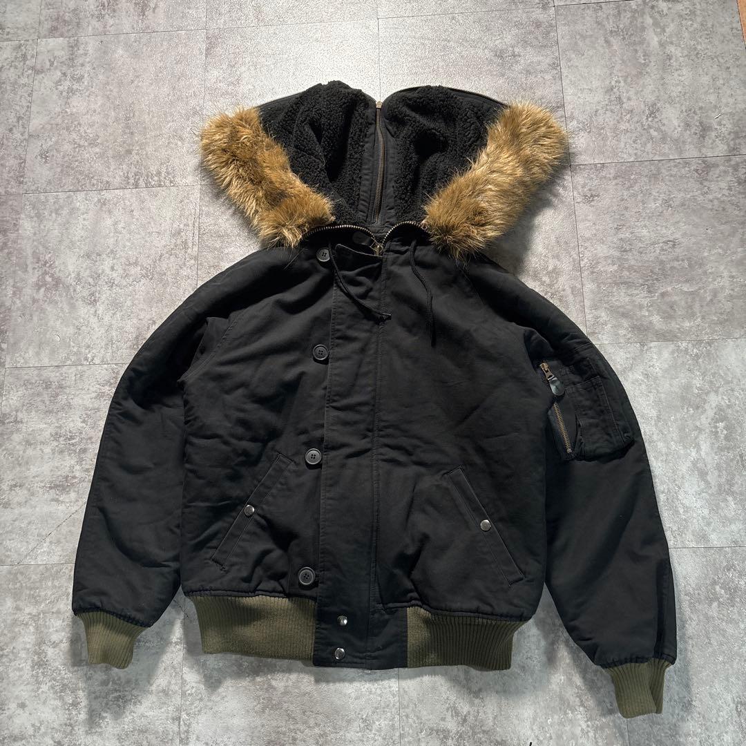 00s avirex n2-b flight jacket Black 短丈　黒