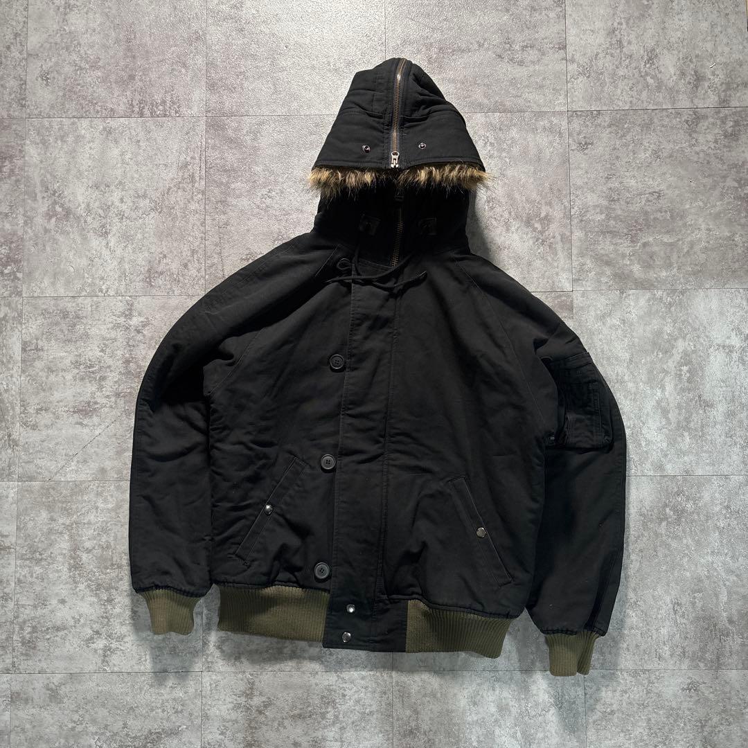 00s avirex n2-b flight jacket Black 短丈　黒