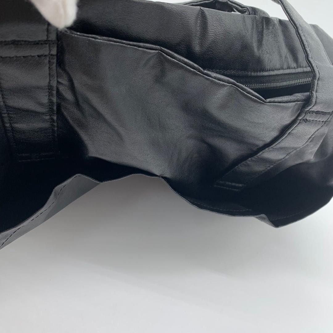 良品✨ワイズフォーリビング 肩掛け ミニボストン トートバッグ 大容量 ブラック