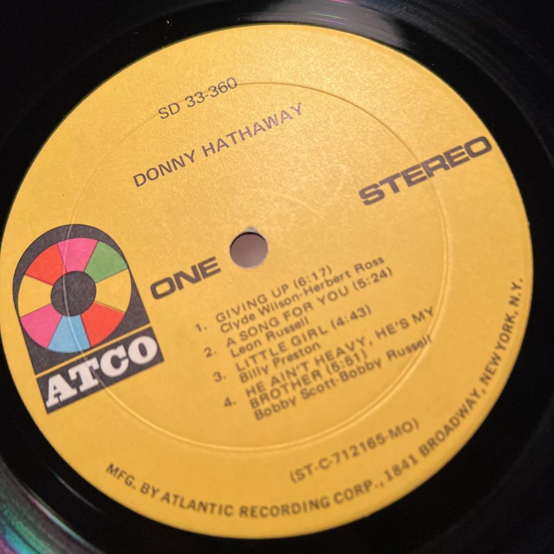 レコード　usオリジナル donny hathaway LP ダニーハサウェイ