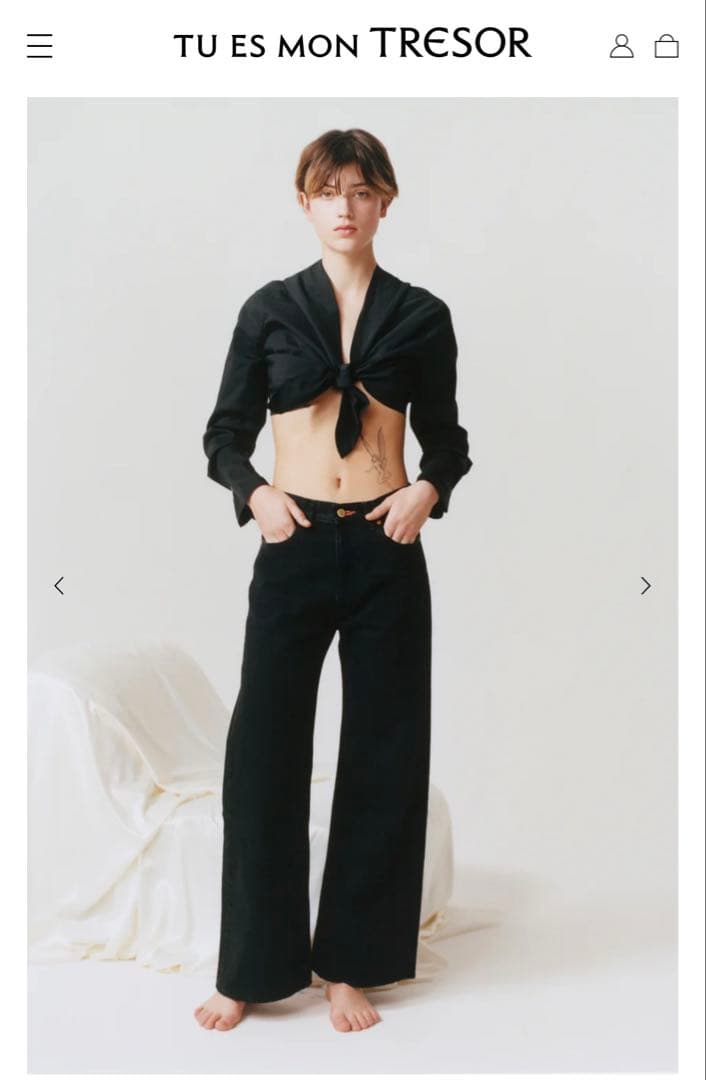 パンツ Tu es Tresor The Amber Jean BLACK W25