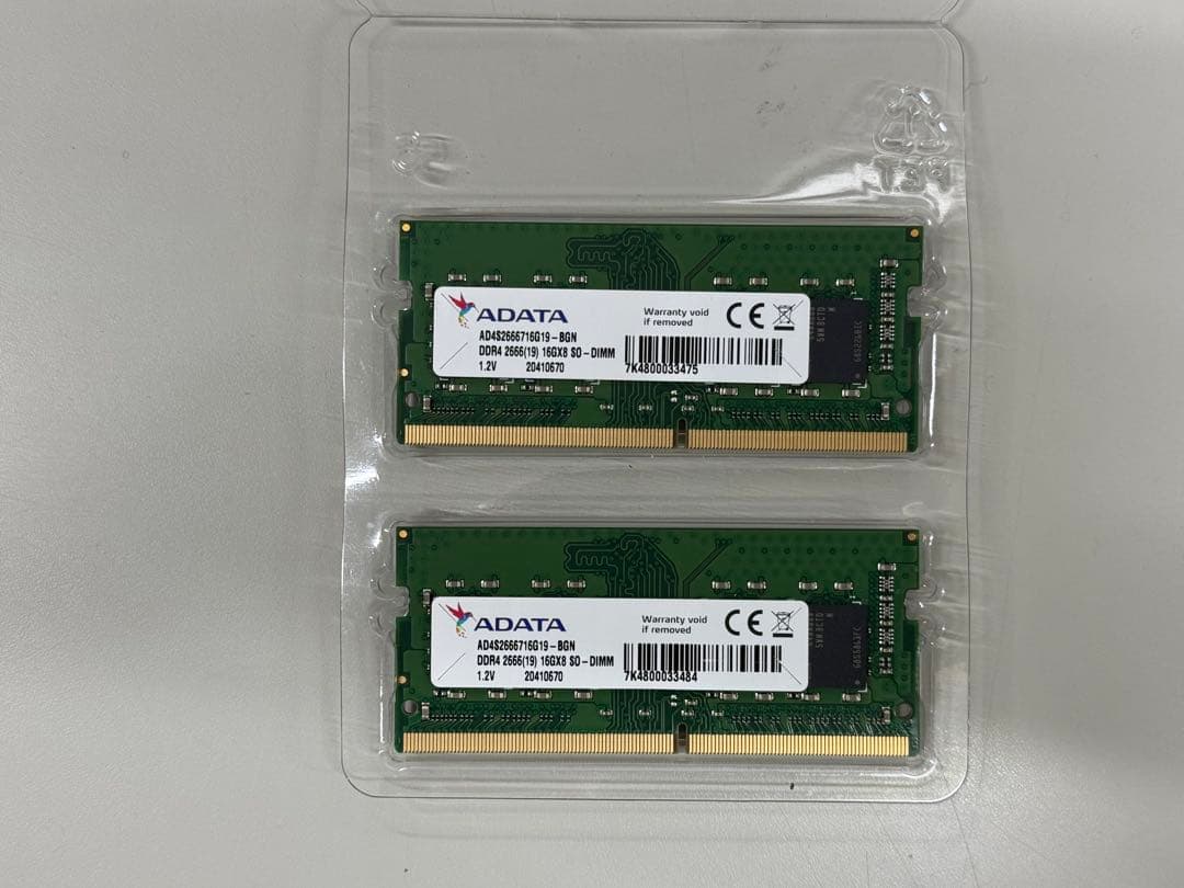DDR4 2666 PC4-21300 16GB 2枚組